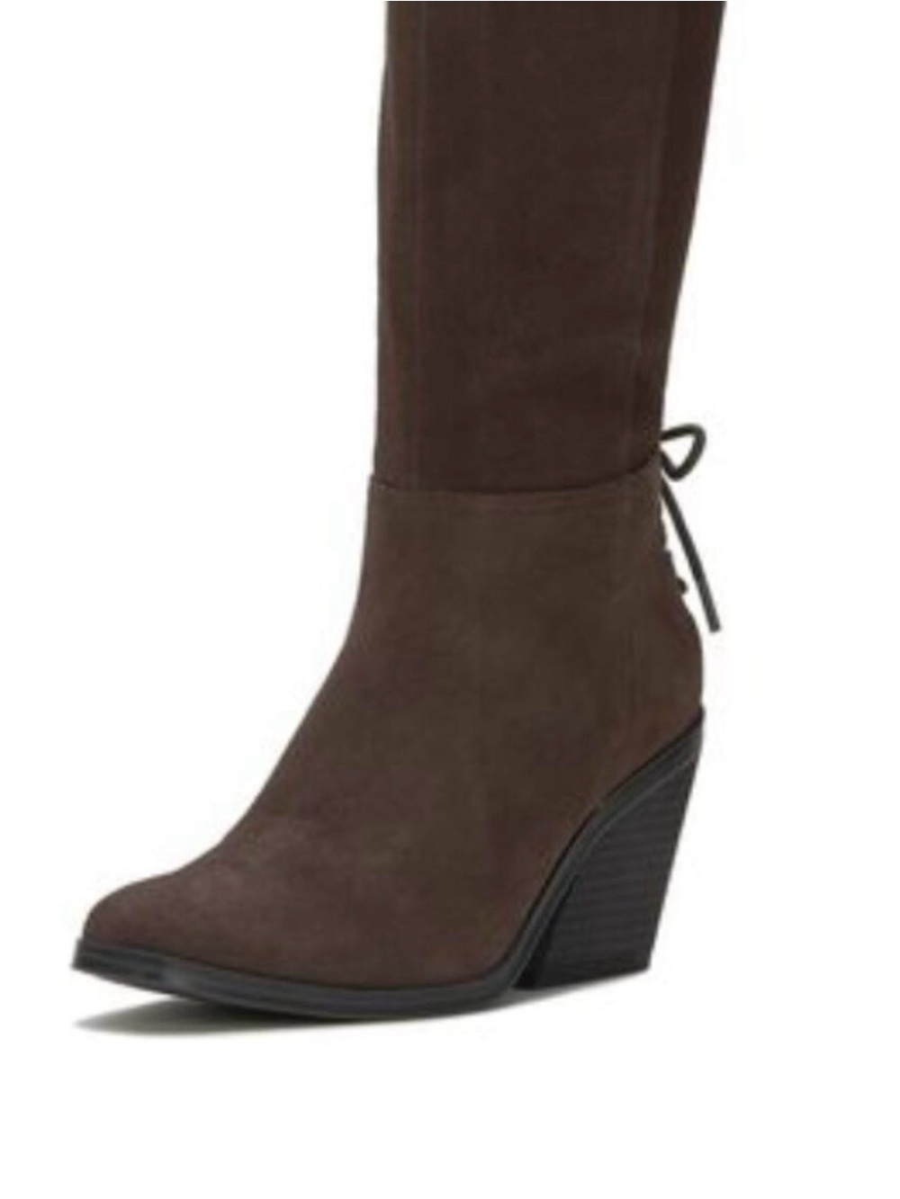 Lucky Brand Brown Knee-High Wedge Boots - Picture 2 of 3